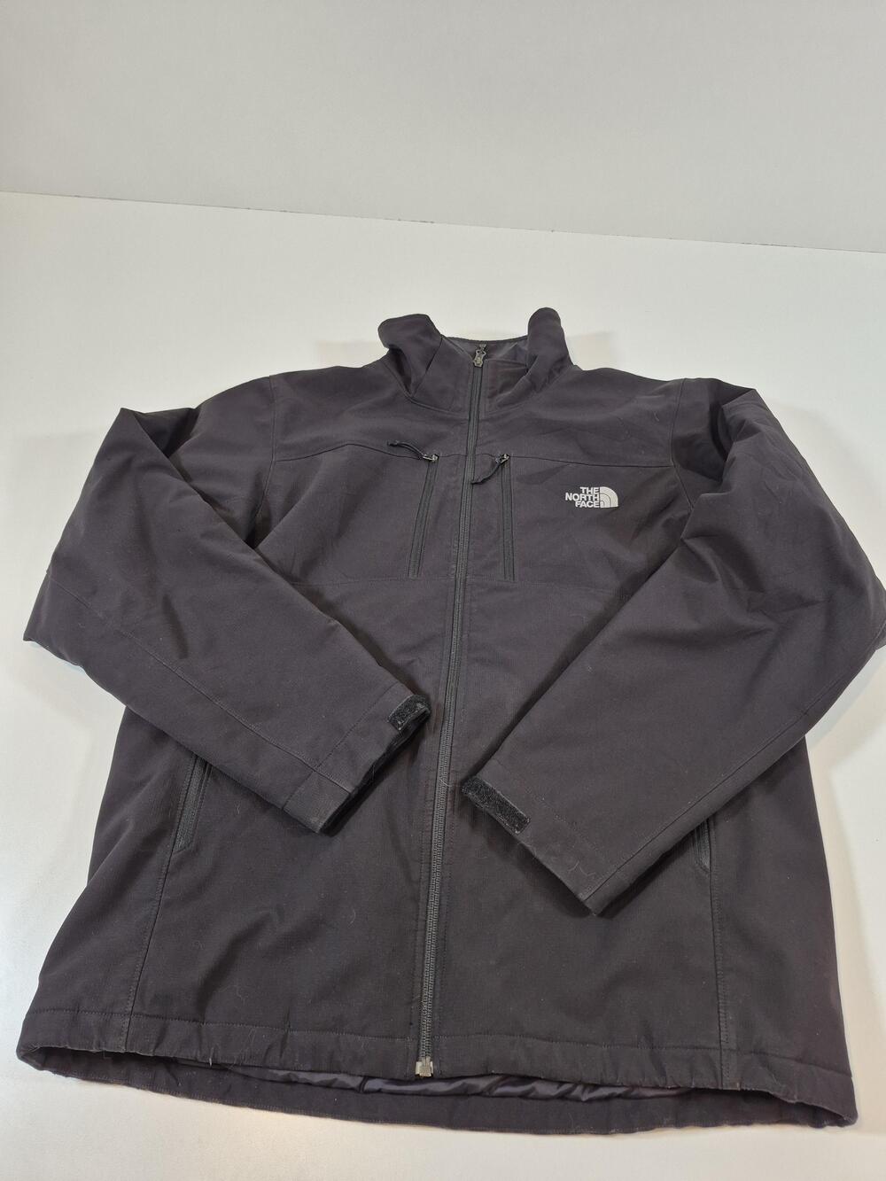 The North Face Jacket Mens L Black Softshell Primaloft Hooded Full Zip Ski